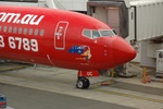 Nose art detail on a Virgin Blue B738.