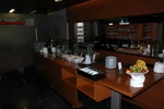Breakfast at Koru Club Lounge, WLG international departures.