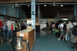 Immigration check at Honiara International.