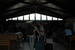 Check-in inside domestic terminal at HIR/AGGH.