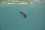Shipwreck off Lunga Point.