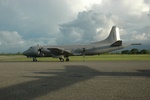 RNZAF P-3K at HIR/AGGH in front of domestic terminal.