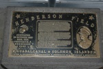 Henderson Field plaque.